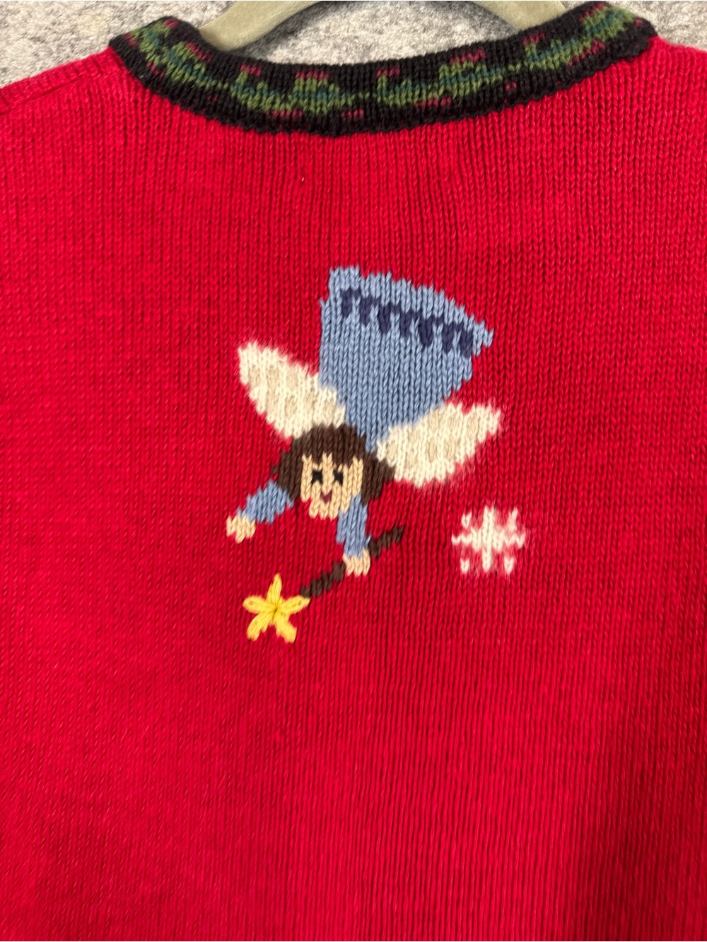 Vintage Cleo Christmas Sweater Vest Red Small Holiday Knit Ugly Christmas - Picture 13 of 14